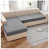Rosnek Sofa Sitzkissenbezug Sofabezug 3 Sitzer,Polarfleece Sofahusse 3 Sitzer Stretch Couchbezug,Sofa Cover Couch überzug für Sofa überzug L Form,Chaiselongue,Ecksofa,1 Stück