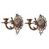 Wand-Kerzenleuchter, Metall-Kerzenleuchter, Vintage-Kerzenhalter, Wand-Kerzenhalter-Set, Antike Wanddekoration