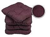 Sunnypillow 4er Set Stuhlkissen 40x40 cm Bequeme 8cm Polsterauflage Auflage für Stühle / Bänke in Haus und Garten Sitzkissen Sitzauflage Gartenkissen viele Farben zur Auswahl Violett