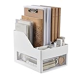 HIHELO Bücherregale Desktop Creative Bookshelf File Storage Grid Desktop Storage Rack Multi-Layer Drawer Book Organizer Indoor-Bücherregal