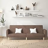 MOONAIRY Schlafsofa 2-Sitzer, Schlafcouch, Sofas & Couches, Couch Mit Schlaffunktion, Liegesofa, Sofabed, Taupe Stoff