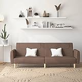 MOONAIRY Schlafsofa 2-Sitzer, Schlafcouch, Sofas & Couches, Couch Mit Schlaffunktion, Liegesofa, Sofabed, Taupe Stoff