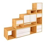 BioKinder Komplett-Set Laura Raumteiler Regalwand Regalwürfel aus Massivholz