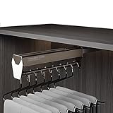 Ausleitbare Kleiderstange für Kleiderschrank, Metall hosenbügel-Kleiderbügel 35 kg platzsparende Kleiderschrank, Schrank Organizer-Rack für Jacke und Jeans (Color : Brown, Size : 55cm/21.65in)