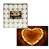 Dr.JIEER Teelichte unbeduftet 100 Stück Burning for about 1-1.5 hours