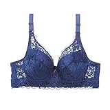 Bralette Damen Spitze -BH Damen mit Bügel Push Up -BH Große Brüste Weicher Bequem Gepolstert Bustier mit Träger Minimizer BH Top Komfort Stretch Sport Bra Klassische BHS für Frauen