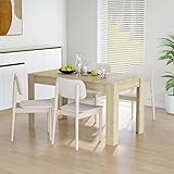 ZEYUAN Esstisch, Dining Table, Esszimmertisch, Küchentisch, Tisch Esszimmer, Küchen Tisch, Kitchen Table, Mehrzwecktisch, Sonoma-Eiche 140x74,5x76 cm Spanplatte