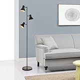 Stehleuchte Pinntorp 3-flammig 3xE27 max 60W schwenkbar Stehlampe Standleuchte Metall Schwarz-Gold