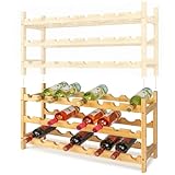 VINOMENTO® Weinregal | stapelbares Weinregal aus Holz [für 24, 48 oder 72 Flaschen] | Weinregal Holz | Weinflaschenregal
