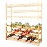 VINOMENTO® Weinregal | stapelbares Weinregal aus Holz [für 24, 48 oder 72 Flaschen] | Weinregal Holz | Weinflaschenregal