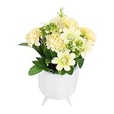 GLSTOY 1 Stück Künstliche Topfpflanze Weiße Dekorationen Künstliche Kaktuspflanze Dekorationen Für Zuhause Blumentöpfe Für Zimmerpflanzen Künstliche Blumen In Der Vase Künstliche