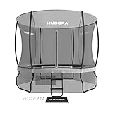 HUDORA Fantastic Complete Max 300 - Trampolin Outdoor mit Sicherheitsnetz, Leiter, Krabbelschutz - Gartentrampolin für Kinder und Erwachsene - Mehrfarbig