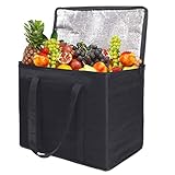Faltbare Kühltasche Einkaufstasche groß mitkühlfach Thermo für Büro Arbeit Outdoor Reisen Ideal als Isoliertasche, Einkaufskorb, Picknicktasche
