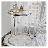 Beistelltisch Edelstahl Heben Couchtisch Glas Beistelltisch Einfach Transparent Couchtisch Akzent Couchtisch für Wohnzimmer Schlafzimmer Büro