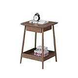 AOKLEY Beistelltisch American Wood Side Table Sofa Tisch Seitenschrank Mini Couchtisch Ecke Quadratisch Tisch Wohnzimmer Hinternetisch Kaffeetisch Kleiner Sofatisch