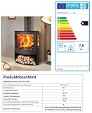 EEK A 3-Scheiben-Design-Kaminofen Panadero IRIS EcoDesign + EXT. Zuluft - 7,8kW