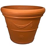 Design-Pflanztopf ROM in der Farbe Terracotta aus Kunststoff | Durchmesser von 40 bis 90 cm (90 cm)