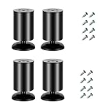 SetSailW 4 Pcs Höhenverstellbare Füße Schwerlast Möbelfuss Edelstahl Möbelfüsse Verstellbar Möbelfuß Stützfuß Verstellbar für Küche,black-15CM(5.9IN)