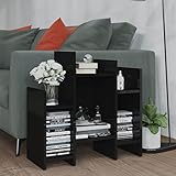 RAUGAJ Beistellschrank Hochglanz Schwarz 60x26x60 cm Holzwerkstoff Artikelfarbe Hochglanz Schwarz