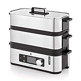 WMF KÜCHENminis Dampfgarer, 2 individuell regulierbare Garräume mit je 2,15 l, Warmhaltefunktion und Aromaverstärker