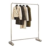 Garderobenständer Moderner Kleiderständer Zum Aufhängen Von Kleidung Robuste Kleiderstange In Handelsüblicher Qualität Freistehende Kleiderablage Für Schlafzimmer Tragb(Size:150X40X160CM,Color:Silber)