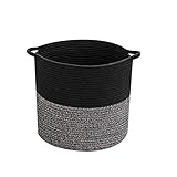 XENITE Wäschekorb Handgefertigter Aufbewahrungskorb aus Weidengeflecht Schmutzige Wäsche Dekorative Aufbewahrungsorganisatoren for Zuhause und Komfort Großer Wäschekorb for Spielzeug Korb (Color : Bl