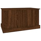 Tidyard Truhe Aufbewahrungsbox Gartentruhe Gartenbox Auflagenbox Schatztruhe Holztruhe Aufbewahrungstruhe Spielzeugkiste 70 x 40 x 38 cm (B x T x H) Holzwerkstoff Braun Eichen-Optik