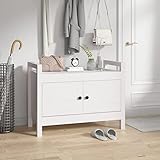 ECLAY Home Sets mit Flur Bank weiß 80x40x60 cm massiv Kiefer