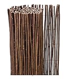 Generisch Weidenmatte Sichtschutzmatte natürlicher Sichtschutz Weidematte Sichtschutzzaun Natur Zaun Premium Gartenzaun Weidenzaunmatte für Garten Balkon und Terrasse 5m x 160 cm