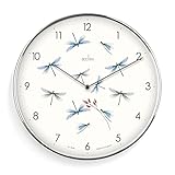 Acctim Society Wanduhr, Quarz, Chrom-Effekt, Folie, geprägtes arabisches Zifferblatt, 30 cm
