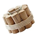 Garneck 1 Set Holz-Kerzenhalter Tischdekoration Heimdekoration Hausdekoration Für Zuhause Holz-Kerzenhalter Kerzenhalter Mittelstück Kerzenständer Glas Hellbrauner