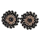 COHEALI 2 Stück Perlenknöpfe Mit Flacher Rückseite Strasssteine Kristallknöpfe Große Strasssteine Runde Nähknöpfe Zum Aufnähen Von Perlen Bettknöpfe Pulloverknöpfe