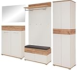 Germania 8645-513 Garderoben-Set, Weiß, 40 x 280 x 199 cm