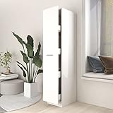 BULANED Apothekerschrank, Medikamentenschrank, Medizinschrank, Hausapotheke, Medikamenten Aufbewahrung, Arzneischrank, Weiß 30x42,5x150 cm Spanplatte