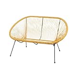 Sunny Days Le Cabana Sofa 2-Sitzer, senfgelb, L