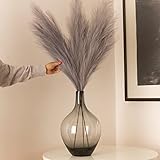 Pampasgras Groß 100cm, Pampasgras XXL, 3 Stiele Pampasgras Grau, Pampasgras Deko Künstlich, Boho Deko Modern Wohnzimmer Amazon Pampas Grass Fur Bodenvase