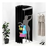 Mobile Umkleidekabine, Tragbarer Freistehend Umkleidekabine,EckeTemporärer Einfacher Umkleidekabine, Schutz Privatsphäre,einfache Installation und Entfernung Stabil und langlebig ( Color : Black , Siz