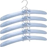 Satin Gepolsterte Kleiderbügel 5pcs/Set Seide Wickelte Kleidung Kleiderbügel Nicht-schlupf-hemdbügel Raumsparung Für Garderobe Home