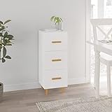 BULANED Sideboard, Schlafzimmer Kommode, KomodenFlurmöbeln, KüchenFlurmöbeln, Commode, Flurkommode, Flurmöbeln, Schlafzimmerkommode, Weiß 34,5x34x90 cm Holzwerkstoff