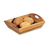 Kesper 63820 Brot- & Aufbewahrungskorb aus Akazienholz 31,5 x 23 x 9 cm / Brotkorb / Obstkorb / Servierkorb