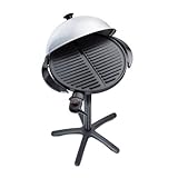 Steba VG250 BBQ-Grill VG 250 | Große Grillplatte mit 40 cm Durchmesser | stufenlose Temperaturregelung | Low-Fat: Bratflüssigkeit läuft in eine Auffangschale ab | 1800 Watt