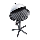 Steba VG250 BBQ-Grill VG 250 | Große Grillplatte mit 40 cm Durchmesser | stufenlose Temperaturregelung | Low-Fat: Bratflüssigkeit läuft in eine Auffangschale ab | 1800 Watt