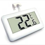 Kühlschrank-Thermometer, Digital-Thermometer, wasserdicht, Kühlschrank-Gefrierschrank-Thermometer mit leicht ablesbarem LCD-Display für Zuhause, Restaurant, Bar, Café, 2 Stück