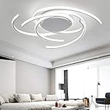 Deckenleuchte Led Dimmbare Deckenleuchte Moderne Wohnzimmerlampe Kreative Acryl Geometrische Wandleuchte Rundes Design Kronleuchter Esszimmer Schlafzimmer Büro Kinderzimmer Mit Fernbedienung,Schwarz,5