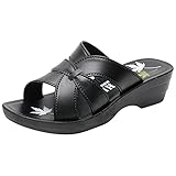 TEELONG Sommer Steigung Mit Damen Hausschuhe Damen Steigung Mit Externen Mode Casual Hausschuhe Weibliche Sandalen für Frauen Größe 5, Schwarz , 4.5 UK 3X-Narrow