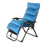 TEmkin Sonnenliegestuhl, Liegestuhl, tragbarer Klappstuhl für Erwachsene, Einzel-Blau, Liegestuhl, Computerstuhl, Büro, Liegestuhl