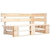 DCRAF Möbelset Gartenpalette Eckbank Holz
