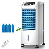 Smart Remote Tragbarer Luftkühler, Verdunstungsklimaanlage, Mini-Sumpfkühler mit Luftbefeuchter, 3 Geschwindigkeiten, tragbare Desktop-Klimaanlage für Zimmer/Schlafzimmer/Camping/Büro