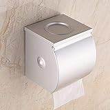Toilettenpapierhalter, Aluminium, Wandmontage, wasserdicht, für Badezimmer, Toilettenpapierhalter, Rollen-Taschentuchbox