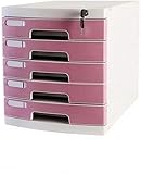 Aktenschrank 7. Etage 5 Schubladen Kunststoff Desktop Sicherheitsschrank Aktenschrank Aufbewahrungsbox Desktop Büro Spind Home Office Möbel Bücherregal (Farbe: B)
